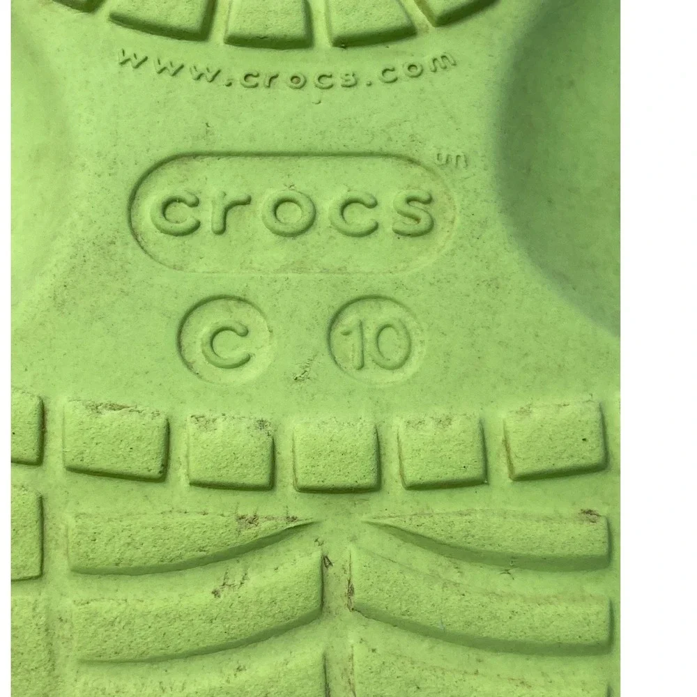 Crocs Classic Galaxy Spray Paint Clogs Kids Size C10 Neon Green Purple Black